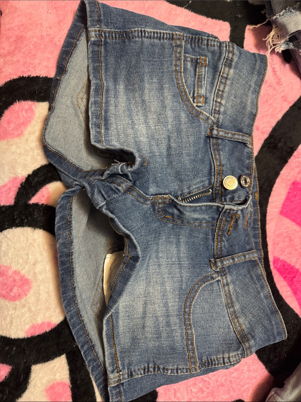 Girls Blue Denim Shorts with Classic Pocket Styling